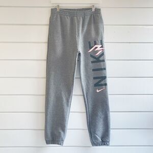 Nike 3 BRAND Kids' Vertical Logo Joggers In White/Carbon Light Grey Size XL NWOT